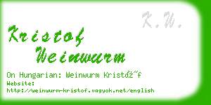 kristof weinwurm business card